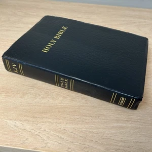 1979 Holman Holy Bible King James Version Gift & Award Black Bible Red Letter - Bild 1 von 18