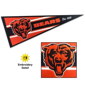 Chicago Bears Embroidered and Wool Pennant - Picture 1 of 4