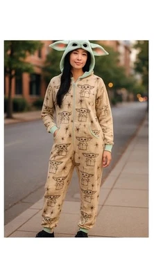 Pijama Star Wars Manga Larga TALLA PEQUEÑA Bebé Yoda Manta con Capucha Dormir Foto 1 de 4