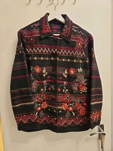 Dash Embroidered Wool Jacket/Shacket - Picture 1 of 4