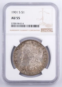 Certified 1901-S Morgan Silver Dollar NGC AU55 $1 - Picture 1 of 4