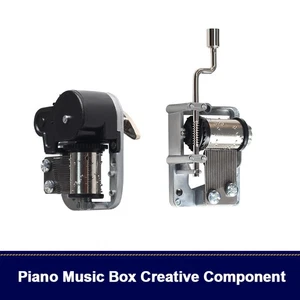 Mini Hand Cranking Music Movement Five Songs Choice DIY Music Box Home - Afbeelding 1 van 11
