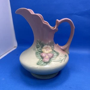 Vintage Hull Pottery Wildflower Ewer Pitcher Vase, W-11-8 1/2" yellow/pink. - Picture 1 of 8