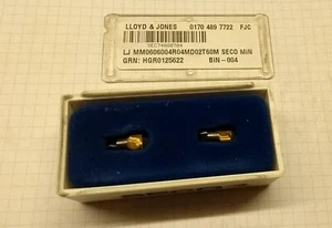 2 SECO MM06 MINIMASTER carbide inserts MM06-06004R04MD02T60M milling 0.4 radius - Picture 1 of 4
