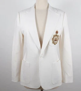 Ralph Lauren Purple Label Collection jacket sz 8 white embroidered logo patch - Picture 1 of 13