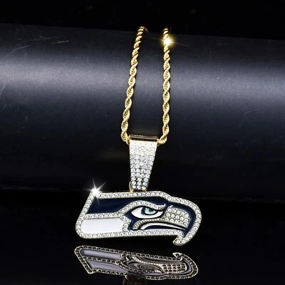 Collar colgante de oro/plata Seattle Seahawks Foto 1 de 2