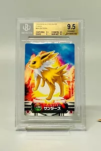 Pokemon BGS 9.5 Jolteon Carddass Zukan QUAD+ 10 Surface #56 Japanese - Foto 1 di 2
