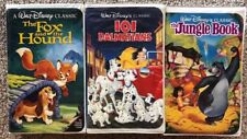 Disney’s VHS Black Diamond The Fox & The Hound, 101 Dalmatians & The Jungle Book