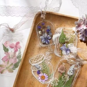 20PCS PET Bottle Shape Bookmark Bookmark Scrapbook Sticker Plant Samples - Picture 1 of 14