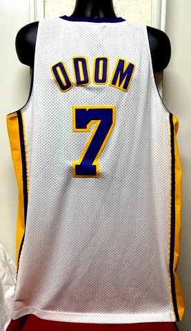 Los Angeles Lakers #7 Lamar Odom Adidas Jersey Men's Sz: L White - Used Cover
