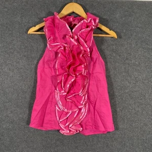 ChueVa Shirt Womens Small Pink Top Occasion Event Formal Ruffles Evening - Picture 1 of 11