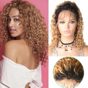 18inch 13x4 Lace Frontal Wigs Lace Wigs Curly Wig Brazilian Curly Human Hair Wig - Picture 1 of 8