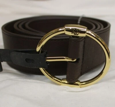 Cinturón ancho trufa de cuero en relieve con cierre abatible Lauren Ralph Lauren $165,00 Foto 1 de 2