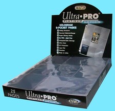 25 ULTRA PRO PLATINUM 9-POCKET Card Pages Sheets Protectors Baseball Storage