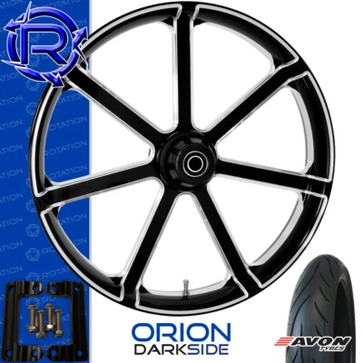 Rueda de motocicleta Rotation Orion DarkSide paquete Kawasaki Vaquero Vulcan 21" Foto 1 de 3