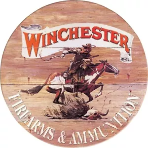 Letrero metálico Winchester armas de fuego estilo vintage - Imagen 1 de 3