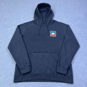 RVCA Hoodie Men's L Charcoal Gray Pullover Fleece Sweatshirt Hex Logo Drawstring - Imagen 1 de 11