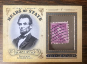 2020 Goodwin Champions Heads of State Stamp Relics #HS-31 Abraham Lincoln - Picture 1 of 2