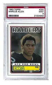 Marcus Allen RC (HOF) 1983 Topps #294 PSA 9 Football Card