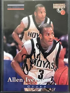 Allen Iverson AUTOGRAPHED 1996 Basketball Rookies Scoreboard Card - Picture 1 of 2