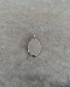 Vintage ACO Sterling Silver 925 Engravable Oval Pendant Charm - Picture 1 of 5