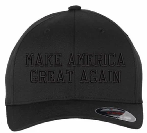 Sombrero Make America Great Again Blackout 6277 sombrero bordado NUNCA RENDIRSE sombrero - Imagen 1 de 2