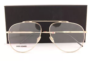 E Brand New Christian Dior Eyeglass Frames DIOR 0221 J5G Gold For Men - Picture 1 of 5