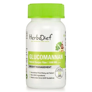 Glucomannan Konjac Fibre Capsules Appetite Suppressant Diet Weight Loss Pills - Picture 1 of 4