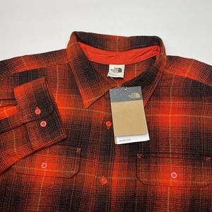 The North Face Arroyo Flannel Button Up Shirt Sz XXL Red Black Plaid Heavyweight - Picture 1 of 8