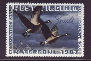 WV-1 1987 West Virginia   Duck Stamp  Artisrt  DSS - Picture 1 of 1
