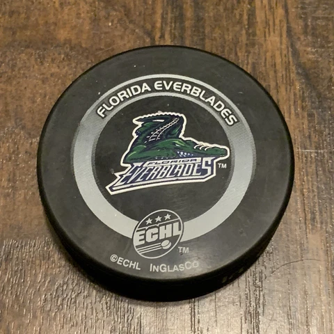 2008 Florida Everblades ECHL 20th Anniversary Minor League Hockey Official Puck Cover