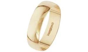 9ct Yellow Gold Patterned Wedding Band size k was £149 - Picture 1 of 4