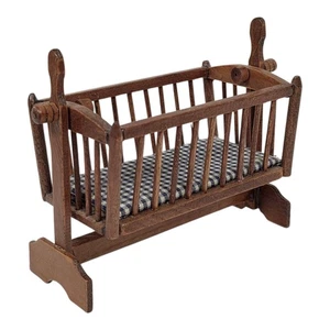 Shackman Puppenhaus Miniatur Wiege Holz Schaukel Pendel - Bild 1 von 11