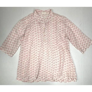 Haut tunique en lin teint main CP Shades babydoll femme petit imprimé floral - Photo 1/12