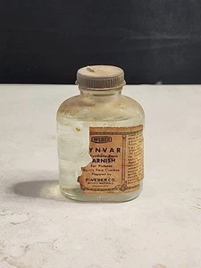 F. Weber Co. Damar Varnish Glass Bottle Advertising Design Art Ad Vintage Gc3 - Imagen 1 de 10