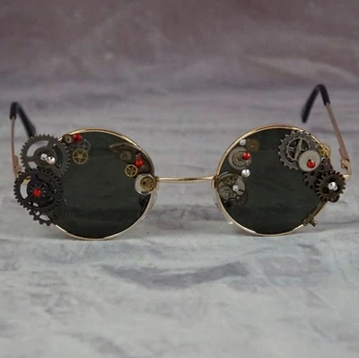 Pair Of Steampunk Glasses, Sunglasses, Halloween, Costume Pair, Unique, OOAK - Image 1 of 3