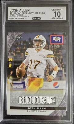 🔥 2018 Josh Allen Draft * gema de novato como nuevo 10 💎 Buffalo Bills * Uw Cowboys * MVP Foto 1 de 2