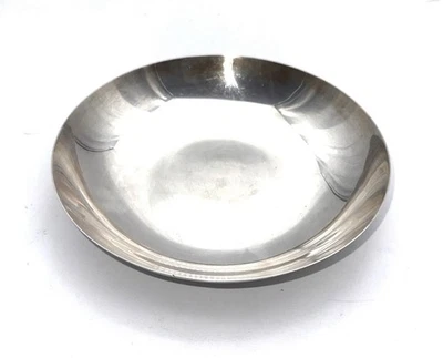 "Cuenco de placa vintage Reed & Barton plateado # 195 redondo sólido 1945 raro 9""!!! Foto 1 de 4