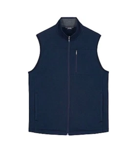 $80 Izod Soft Touch Stretch Zip-up Classic Sweater Fleece Vest Coat 4XL Big Tall - Picture 1 of 6
