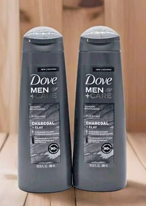 2x DOVE MEN+CARE Shampoo for Healthy Looking Hair Charcoal Clay, 12 OZ NEW - Picture 1 of 11