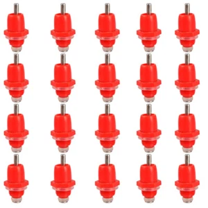 10/20PCS Chicken Water Nipples Bird Drink Water Chicks Quail Hen Poultry Red - Picture 1 of 12