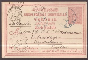 Turchia, 1898 cartolina postale per Olanda -GW84 - Foto 1 di 3