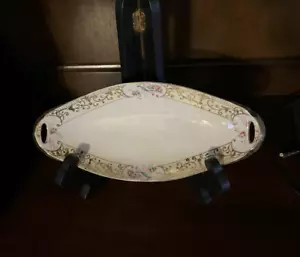 Nippon Vintage Hand Painted Ivory Celery/Vegetable Dish - Picture 1 of 5