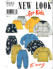 NEW LOOK 6583 For Kids' Jacket Top Pants Skirt Six Sizes In One: 4 Thru 9 Easy