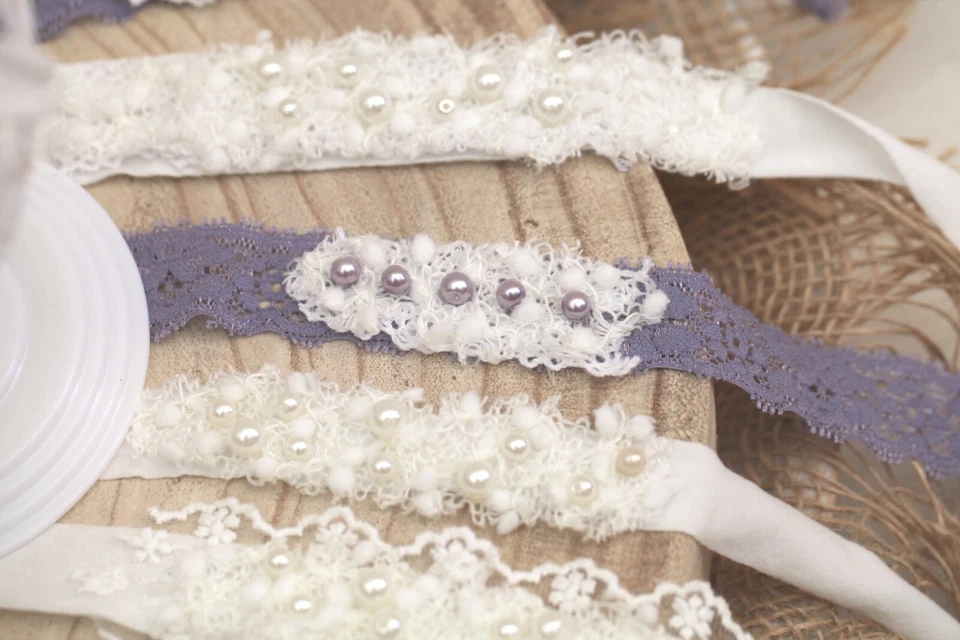 Corbatas de perlas recién nacidas para accesorio de utilería fotográfica orgánica, fotografía de recién nacidos Foto 1 de 2