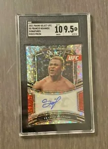 2021 Panini Select UFC Signatures Francis Ngannou Auto Disco Prizm SGC 9.5 / 10 - Picture 1 of 5