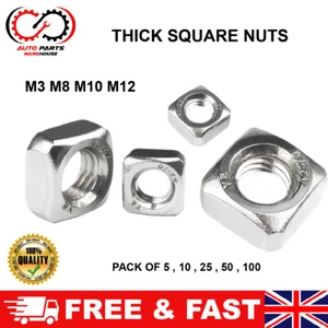 TUERCAS CUADRADAS DE ACERO INOXIDABLE M3 M8 M10 M10 M12 A2 BISELADAS TIPO GRUESO DIN 557 - Imagen 1 de 18