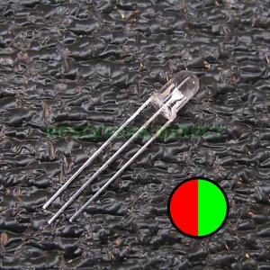 20 Stck. Rot/Grün BiColor Dual LED Klare Linse 5 mm Gemeinsame Anode Rund 20x Z39 - Bild 1 von 1