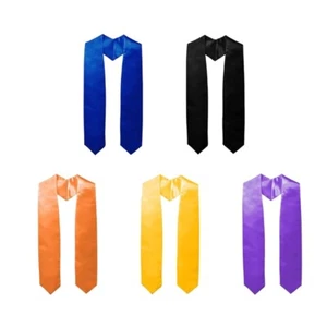 Black Graduation Stole Sash Class of 2024 Graduate Ceremony Graduation Stole - Picture 1 of 13