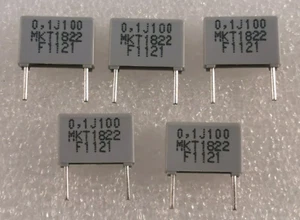 MKT1822410014 Vishay PET Film Capacitor 100nF 0.1uF 100V 5% 10mm Pitch - 5 Pcs - Bild 1 von 2